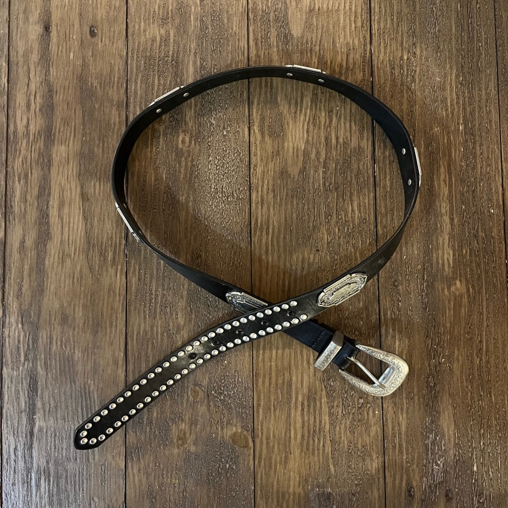 Black belt silver buckle